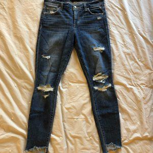 Joe's Distressed Mid-Rise Skinny Ankle Jeans, sz28